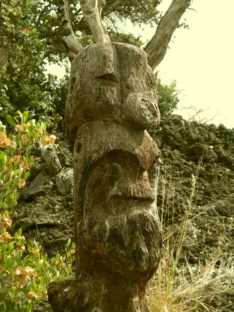 Kau outpost tiki carvings hawaii